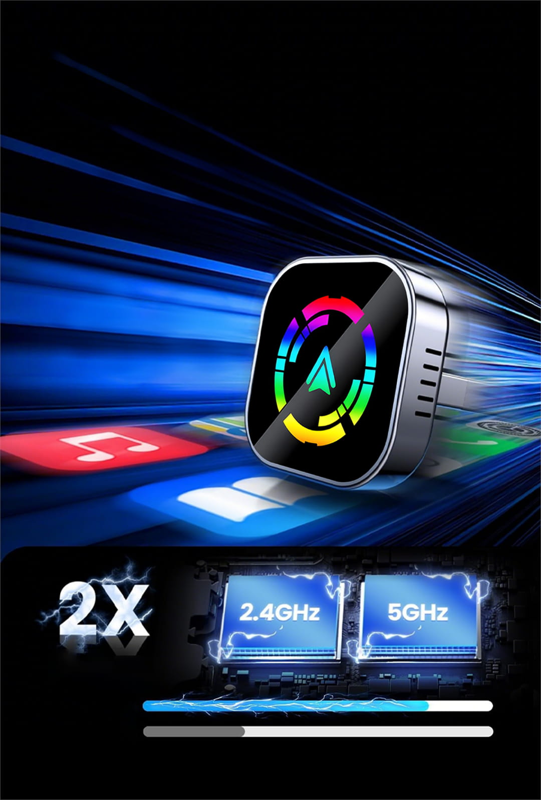 Bežični Auto Adapter (Android/iOS) - CarPlay