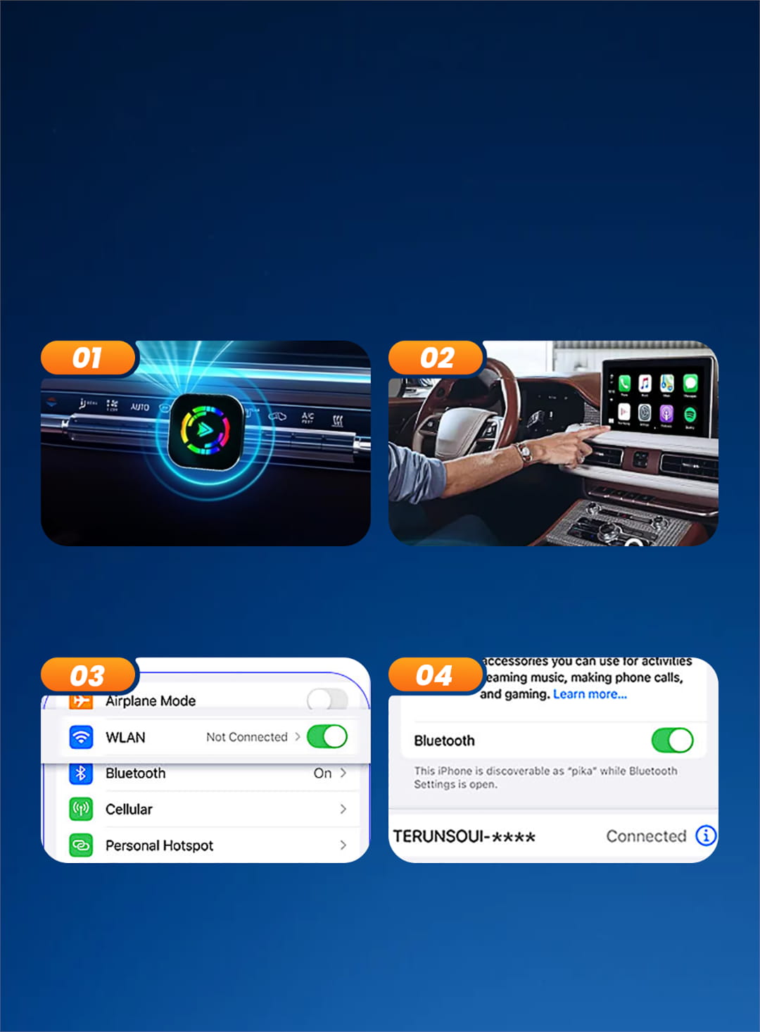Bežični Auto Adapter (Android/iOS) - CarPlay