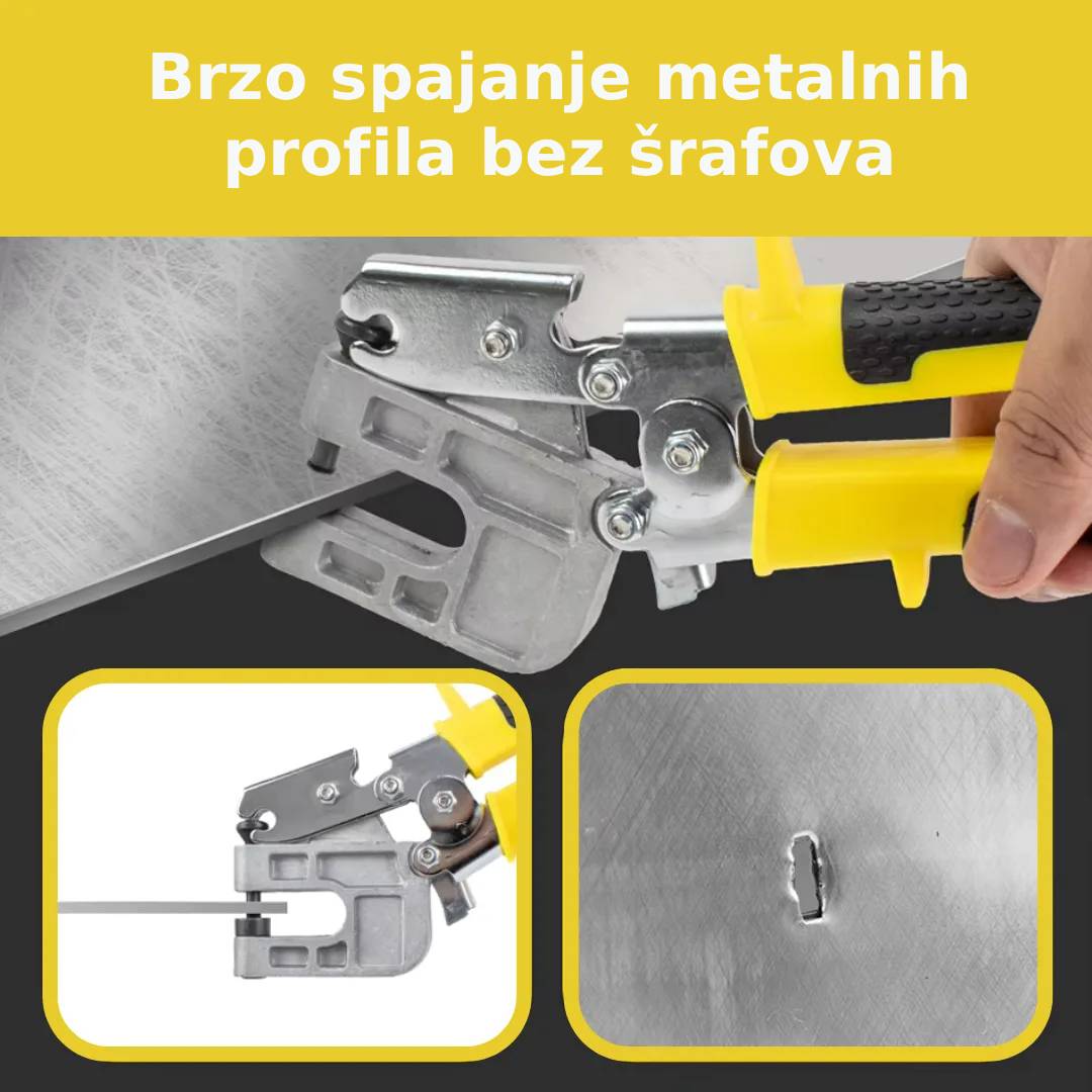 Klešta za brzo spajanje metalnih profila bez šrafljenja