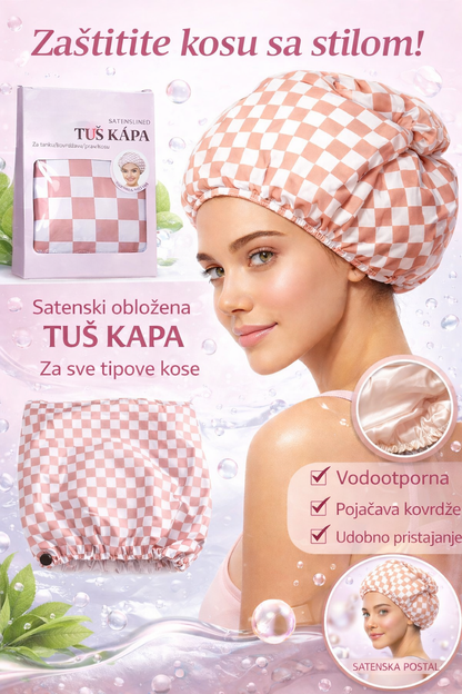 Kapa za tuširanje sa satenskom postavom