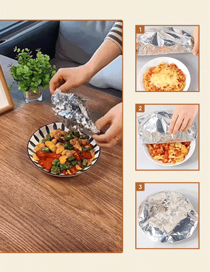 Aluminijumski poklopac za održavanje toplote hrane